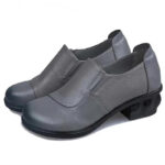 TIMETANGSpring Autum Genuine Leather Shoes Women High Heels Fashion Womens Pumps Office Ladies Shoes Black comfortable soft sing