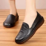 2025 Women's Flats Handmade Shoes Spring Autumn Genuine Leather Ladies Shoe Flat Shoes Women Leather Retro Shoes