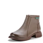 2025 Boots Autumn Winter New Thick Sole Plush Insulation Short Boots Fashion Retro Walking Casual Shoes Travel