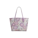 COACH City Coated Canvas Tote Bag, Shopping Bag, Shoulder Bag Tubas Women's Purple & Multicolor CBG78-SVY3Q